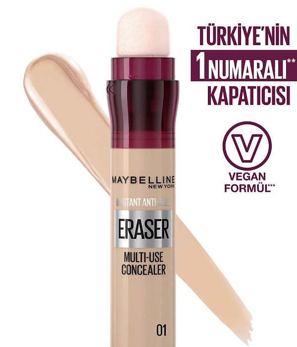 14. Maybelline New York Instant Anti Age Eraser Kapatıcı - 01 Light Concealer