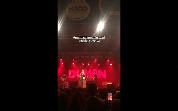 Kaan Tangöze de konser sırasında Mattia Ahmet'i unutmadı.