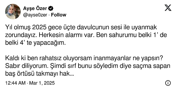 Bir kullanıcı, davul adetinin artık gereksiz olduğunu düşündüğünü belirtti.