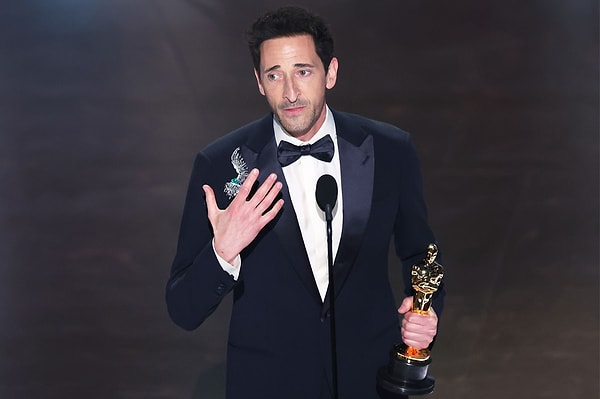 Adrien Brody, dün gece ikinci Oscar'ını aldı!