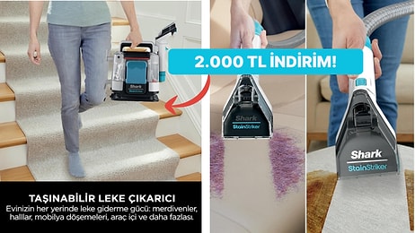 Günün Fırsatı: Shark StainStriker Pet Başlıklı, Koltuk Yıkama ve Leke Çıkarma Makinesi İndirimde!