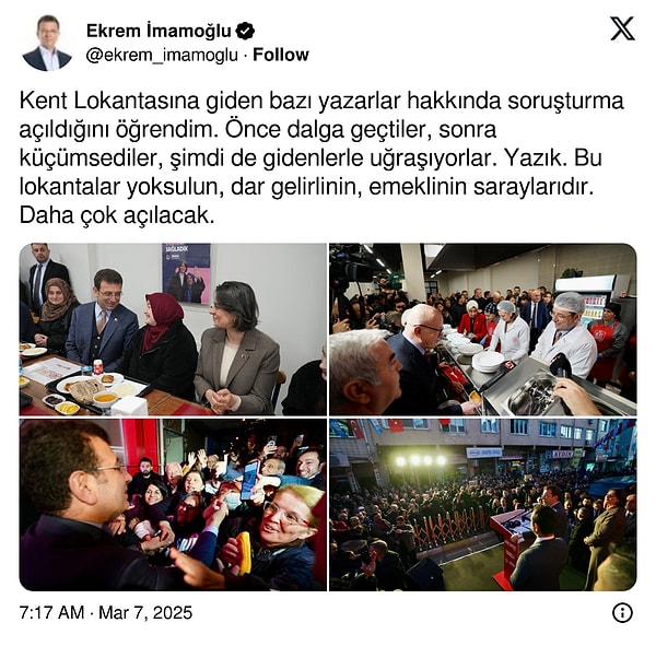 Ekrem İmamoğlu'ndan soruşturma hakkında açıklama geldi.