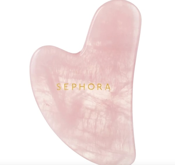 24. Sephora Rose Quartz Gua Sha (Yüz Masaj Taşı)