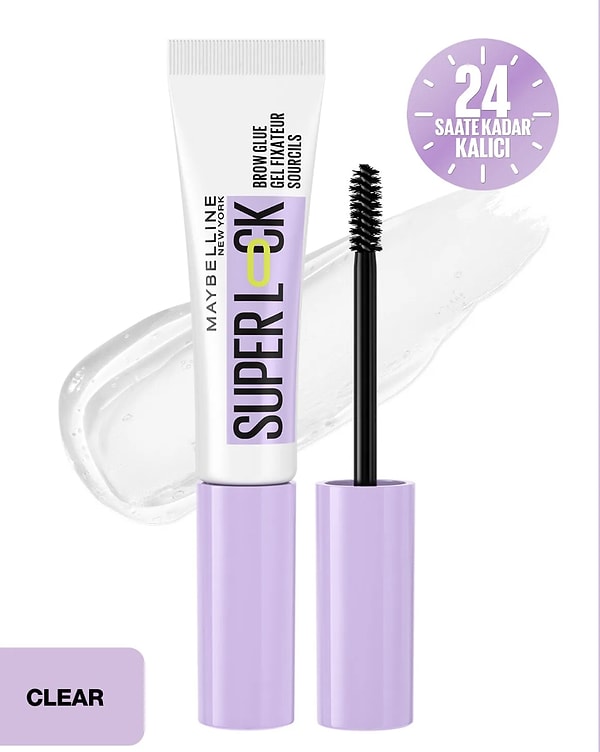 11. Maybelline New York Super Lock Brow Glue Kaş Sabitleyici Maskara - Şeffaf