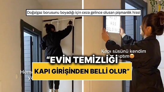 Dairelerinin Girişini Süsleyen Kadın Doğalgaz Borusunu Boyayınca Sosyal Medyada Tepki Aldı