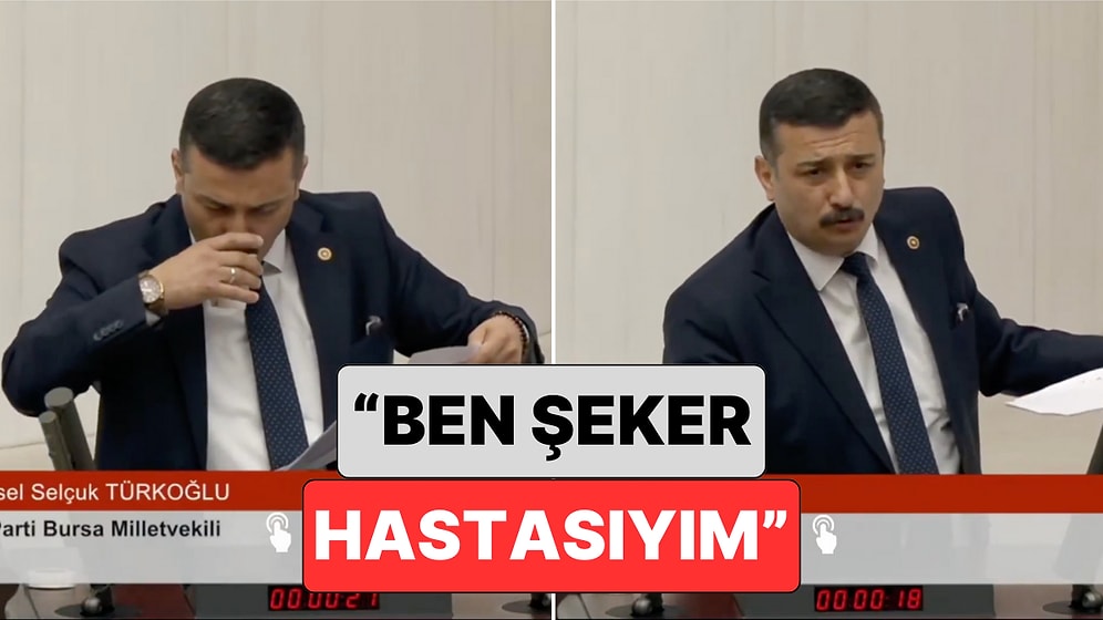 İyi Parti Milletvekili Türkoğlu, Konuşması Sırasında Su İçince Açıklama Yaptı: "Ben Şeker Hastasıyım"