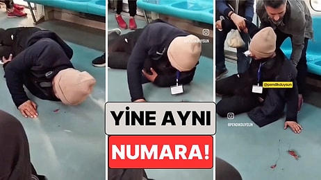 Metroda Bir Adam Yıllardır Yapılan "Epilepsi Krizi" Numarasını Yaparken Görüntülendi