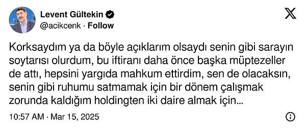 Levent Gültekin’in açıklaması 👇