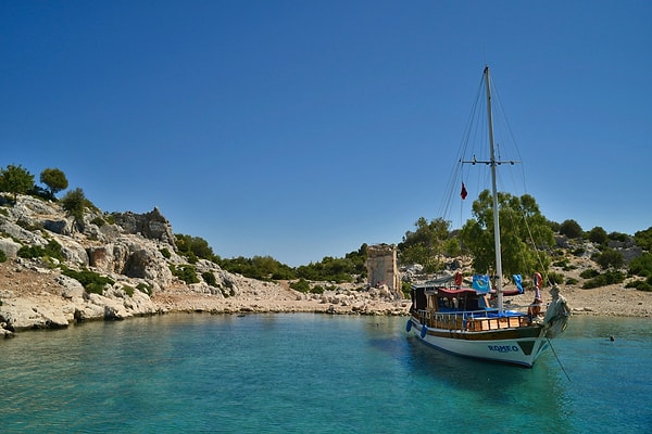 6. The Turquoise Coast: Crystal-clear waters and hidden coves