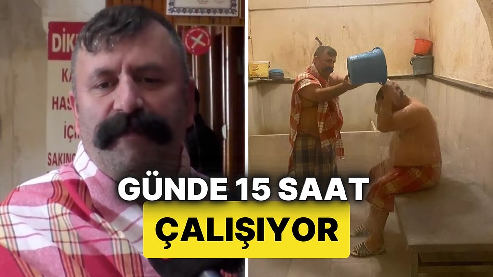 Tarihi Hamamda Gece Gündüz Çalışan Tellak Dursun Arslan'ın Aylık Geliri Dikkat Çekti