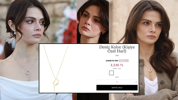 Altın sarısı 'Deniz Kolye'nin Bendis Design Jewelry markasına ait olduğu ortaya çıktı.