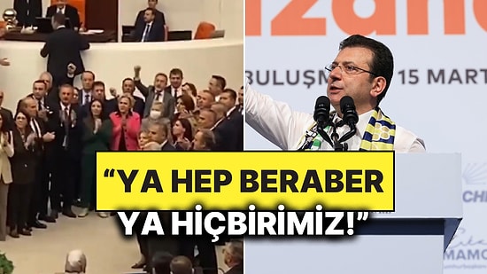 İmamoğlu’nun Diploma İptali Kararını CHP’liler Meclis Masalarına Vurarak Protesto Etti ve Kürsüye Çıktı
