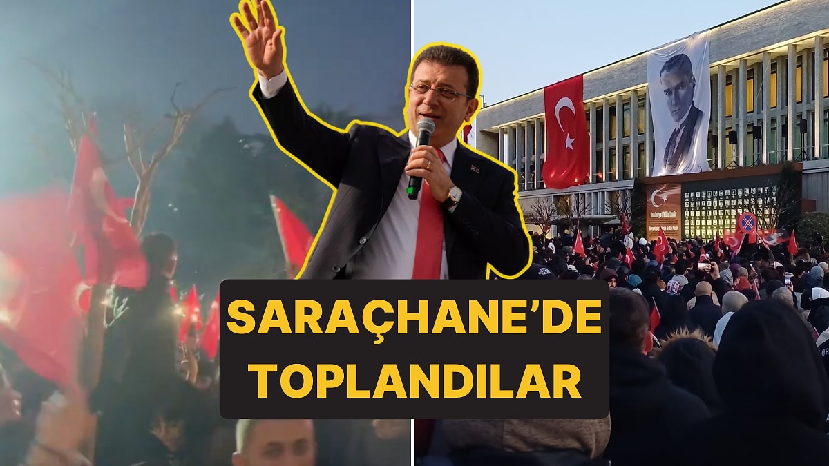 Ekrem İmamoğlu&apos;nun Gözaltısı Sonrası Halk, Saraçhane&apos;de Toplanmaya Başladı