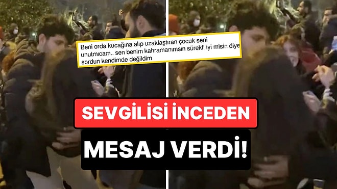 Taksim'de Biber Gazından Etkilenen Kadının Teşekkürü, Sevgilisi Tarafından Karşılandı