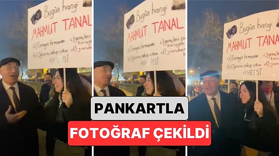 CHP Milletvekili Mahmut Tanal "Bugün Hangi Mahmut Tanal'sın?" Pankarta ile Fotoğraf Çekildi