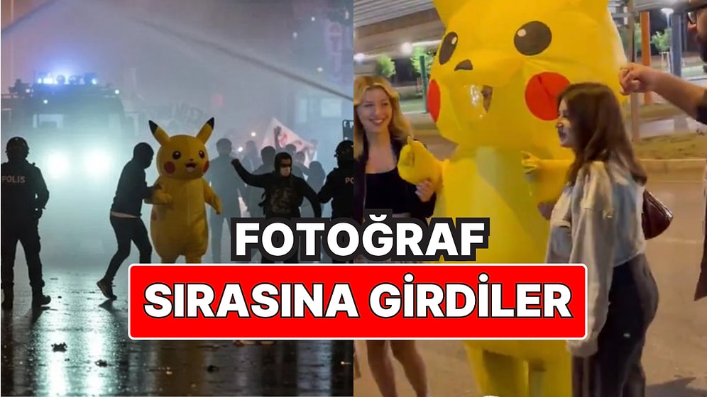 Polisten Kaçan Pikachu Yeniden Eylemlere Katıldı: Vatandaşların Yoğun İlgisiyle Karşılaştı