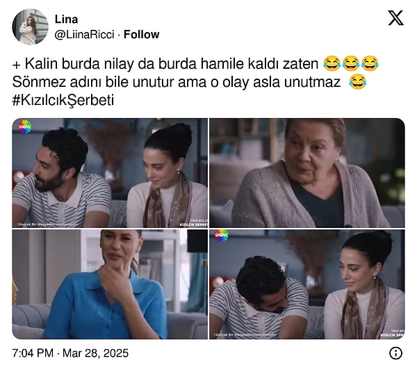 5. Sönmez Teyze biz de ne zaman Firaz'a Umut diyeceksin diye bekliyorduk, onu yaptın. Yetmedi, Nilay'ın sizin evde hamile kaldığı bilgisini de verdin. Hamdüsenalar olsun!