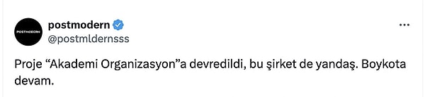 Bu şirketin de boykot listesinde olduğu söylendi.
