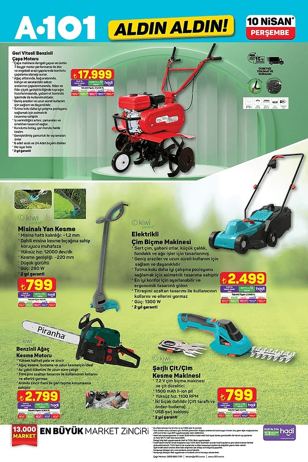 Geri Vitesli Benzinli Çapa Motoru 17.999 TL