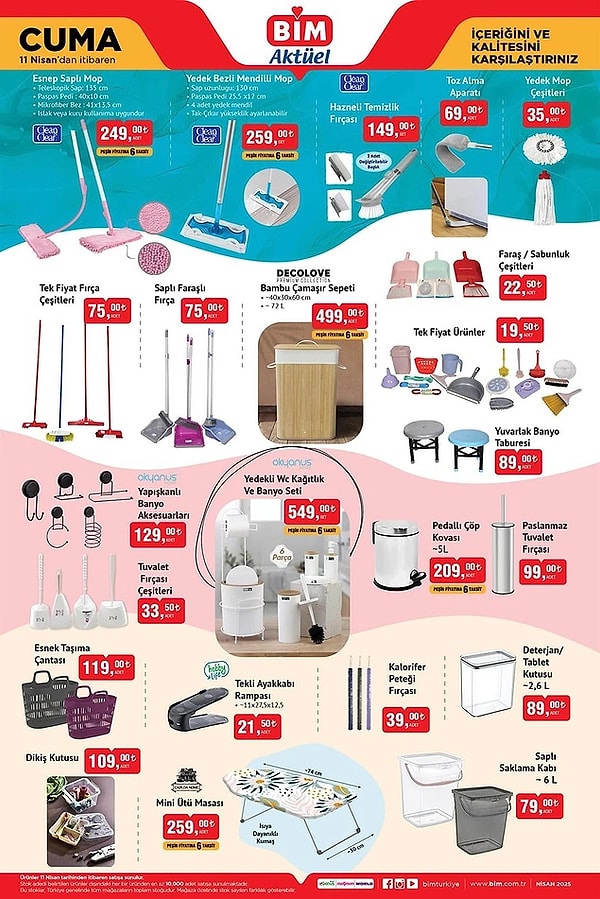 Esnek Saplı Mop 249 TL