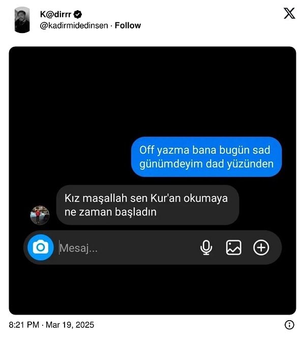 O sad değil...