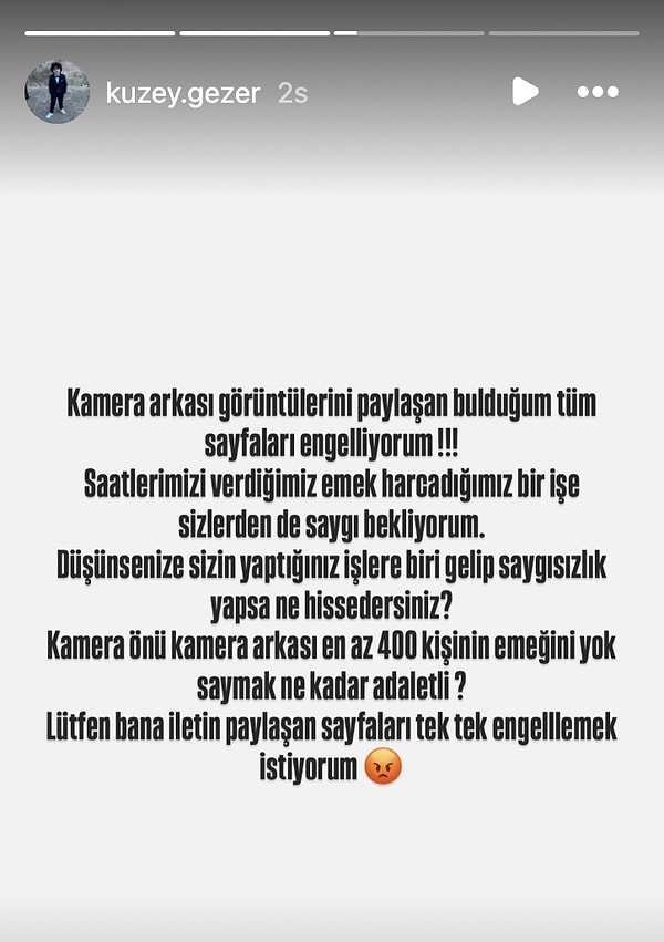 Bu paylaşımların kısa sürede yayılmasından sonra Uzak Şehir'in sevimli oyuncusu Kuzey Gezer cephesinden bir paylaşım geldi.