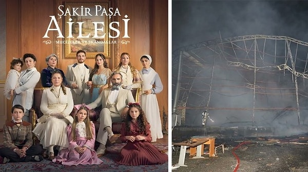 Bugün Şakir Paşa Ailesi platosunda ikinci kez yangın faciası yaşandı! Çekimlerin yapıldığı Büyükada’nın Nizam Mahallesi’nde yer alan tarihi konağın üst katında yangın çıktı.
