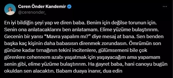 İşte o paylaşım: