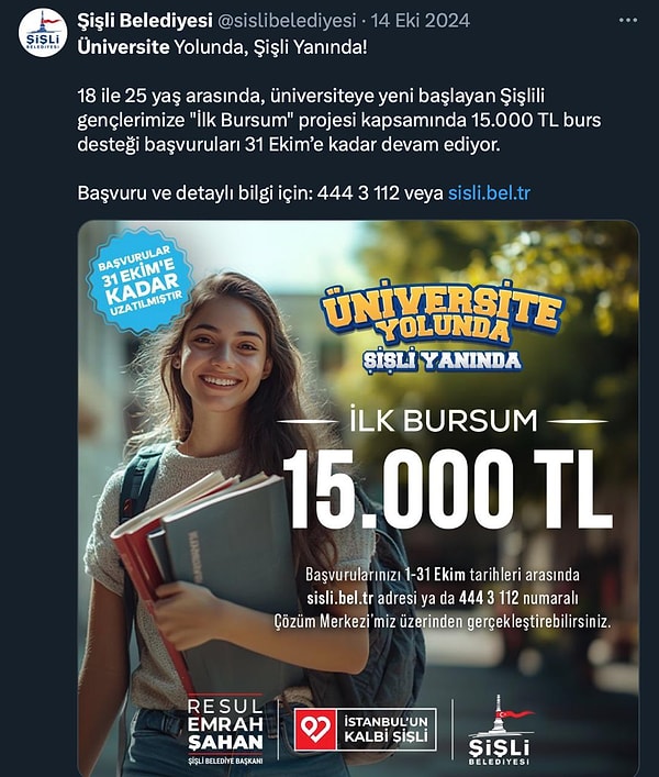 Ancak sosyal medya kullanıcıları belediye Resul Emrah Şahan yönetimindeyken paylaşılan bir başvuru ilanını tekrar dolaşıma soktu.