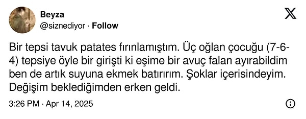 "Değişim beklediğimden erken geldi."