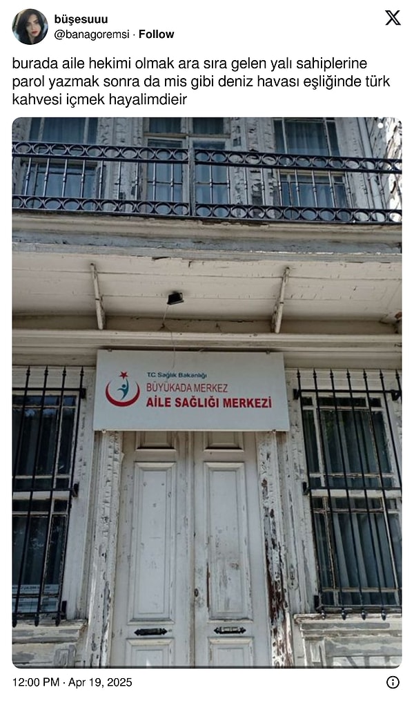 Buraya gelip ilaç yazdıran yalı sahibi de olabilirsin