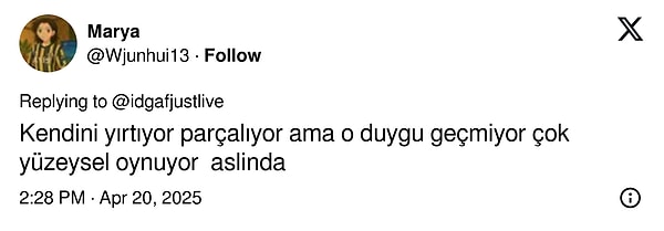 Karakoç'un oyunculuğunu beğenmeyenlerden yorumlar geldi.