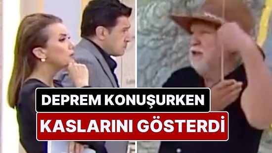 Deprem Uzmanı Şener Üşümezsoy, Canlı Yayında Depremler ve Fayları Konuşurken Kol Kaslarından da Bahsetti!