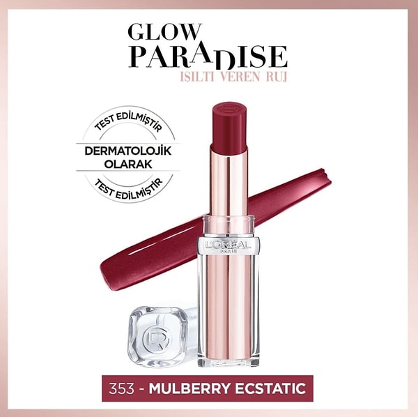 L'Oréal Paris Glow Paradise Balm-in-lipstick - Işıltı Veren Bordo Tonlu Ruj