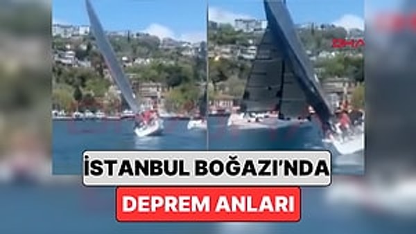 İstanbul'da yaşanan deprem başta İstanbullular olmak üzere tüm ülkenin yüreğini ağzına getirdi. İstanbullular günü sokaklarda geçirdi. Şehrin dört bir yanından korkutucu anlar kaydedildi. İstanbul Boğazı'nda da deprem anında korkutan dalgalanmalar yaşandı.