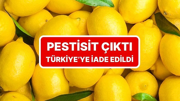 Gıda skandalında yeni perde. Bu kez adres limon! Türkiye'den Romanya'ya ihraç edilen limonlarda pestisit tespit edildi.