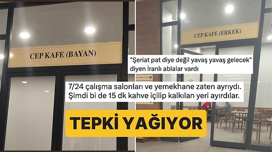 Gaziantep Şahinbey Millet Kütüphanesi'nde Kadın ve Erkeklerin Kafelerinin Ayrılmasına Tepki Yağıyor!