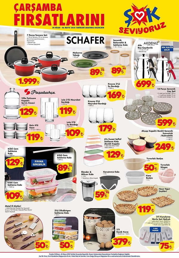Schafer 7 Parça Tencere Seti 1.999 TL,