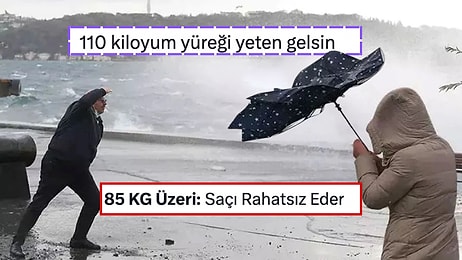 Kilonuza Göre Fırtınadan Etkilenme Derecenizi Biliyor musunuz? İstanbul’un Fırtınasına Mizahşörlerden Tweetler