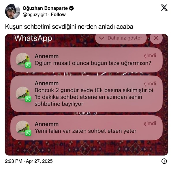 Yemi bile hazırmış.