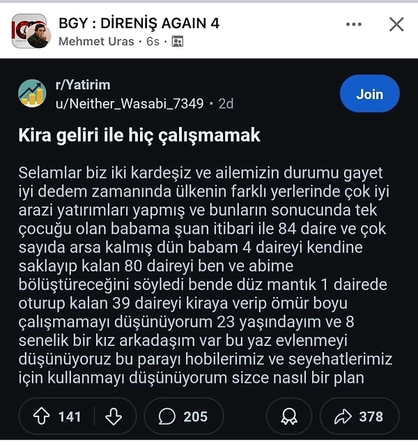BGY'de paylaşılan bir gönderi, kısa zamanda viral oldu.