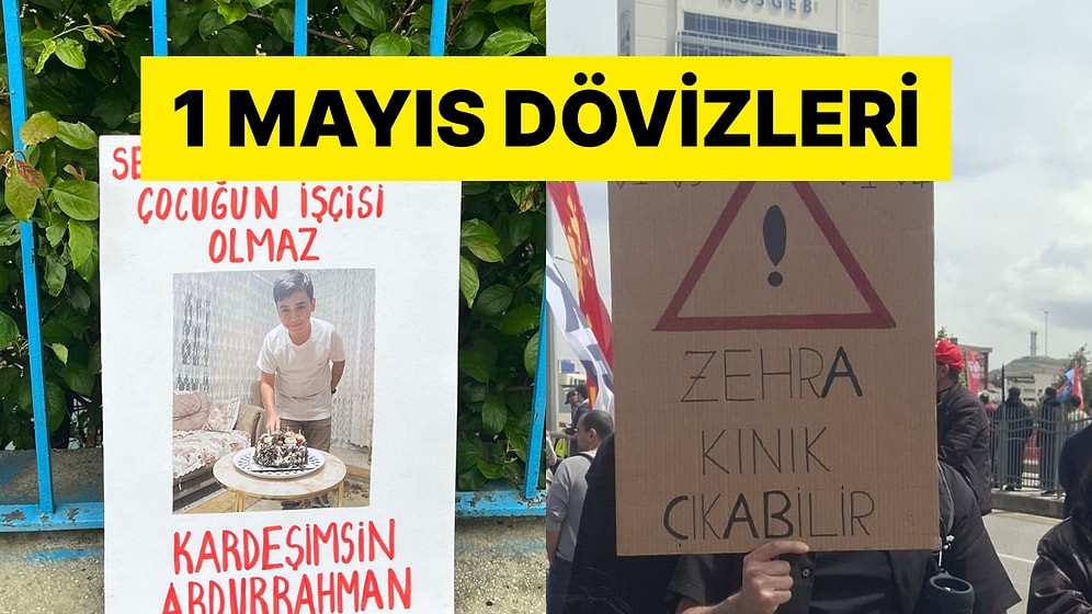 1 Mayıs İşçi Bayramı Eylemlerinden Dikkat Çeken Pankartlar