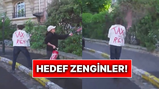 İklim Aktivistleri Zenginlerin Oturduğu Mahalleye Giderek Evlere Boya Püskürttü