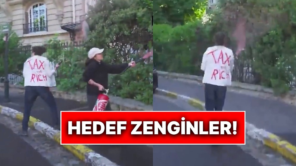 İklim Aktivistleri Zenginlerin Oturduğu Mahalleye Giderek Evlere Boya Püskürttü