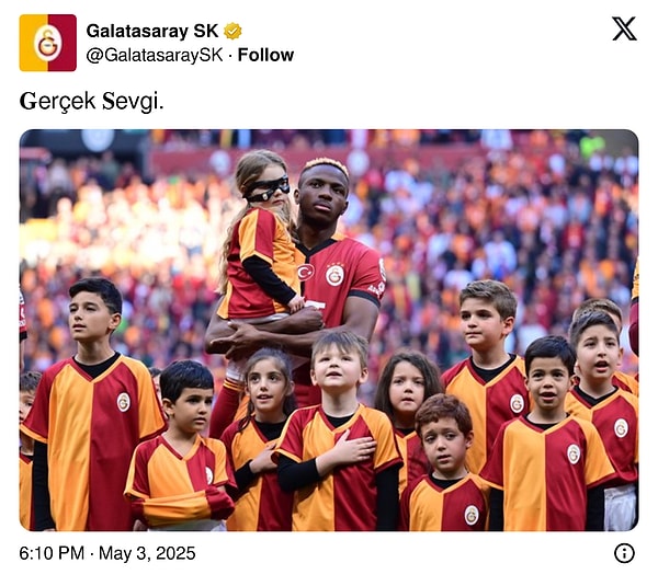 Galatasaray "gerçek sevgi" demişti