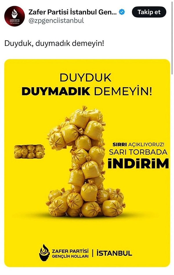 Zafer Partisi'nin paylaşımına tepki dinmedi.