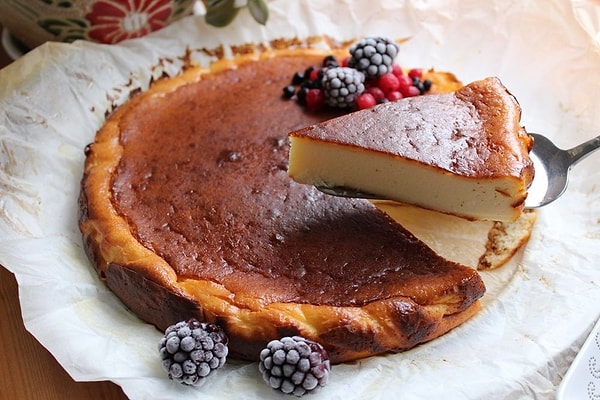 10. Şekersiz San Sebastian Cheesecake