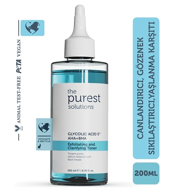 13. The Purest Solutions Glikolik Asit Tonik 200 ml