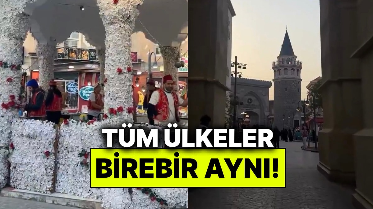 Bir İçerik Üreticisi Suudi Arabistan’da Ülkelerin Simgeleriyle İnşa Edildiği Tema Parktan Görüntüler Paylaştı