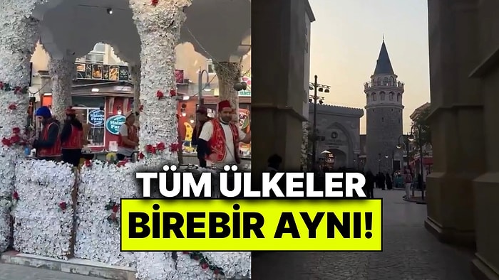 Bir İçerik Üreticisi Suudi Arabistan’da Ülkelerin Simgeleriyle İnşa Edildiği Tema Parktan Görüntüler Paylaştı